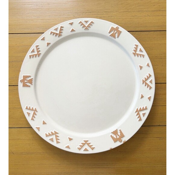 Rare Frankoma Chop Plate Platter Native American White Thunderbird 13” - Picture 1 of 9